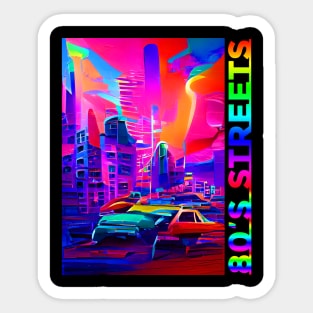 80's Street design neon color Sticker